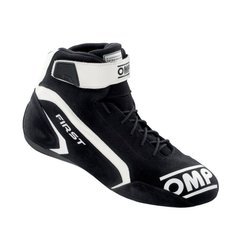 Rally Race Racing Shoes OMP FIRST SHOES (FIA Approved) black/white