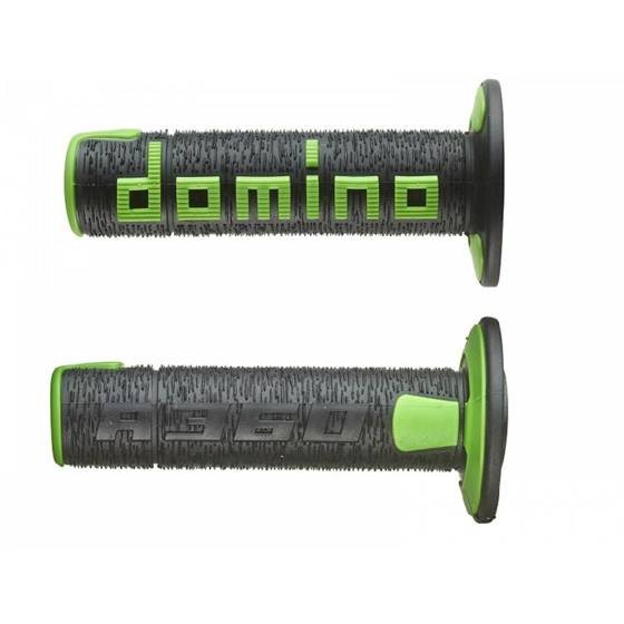 DOMINO Motorcycle Grips CROSS A360 BLACK GREEN A36041C4044A7-0