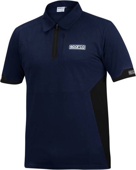 Mens Polo Shirt Sparco navy