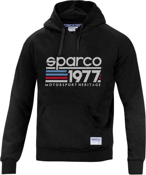 Mens hoodie Sparco 1977 black