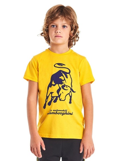 Mens t-shirt Lamborghini Big Bull yellow