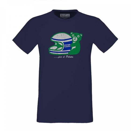 Mens t-shirt Sparco USA T-SHIRT PILOTA marine