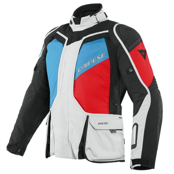 Motorcycle Jacket DAINESE D-EXPLORER 2 GORE-TEX white/blue/red