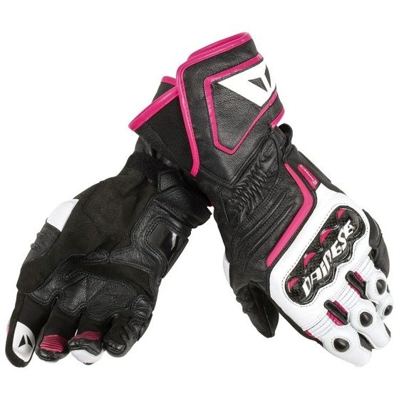 Motorcycle Ladies Gloves DAINESE CARBON D1 LONG LADY black/fuchsia