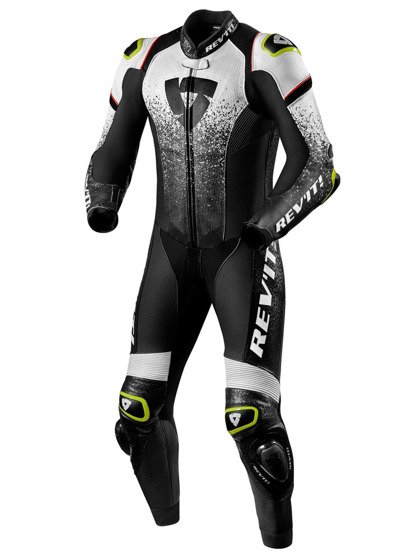 Motorcycle Leather Suit REVIT Quantum 1PC black/white