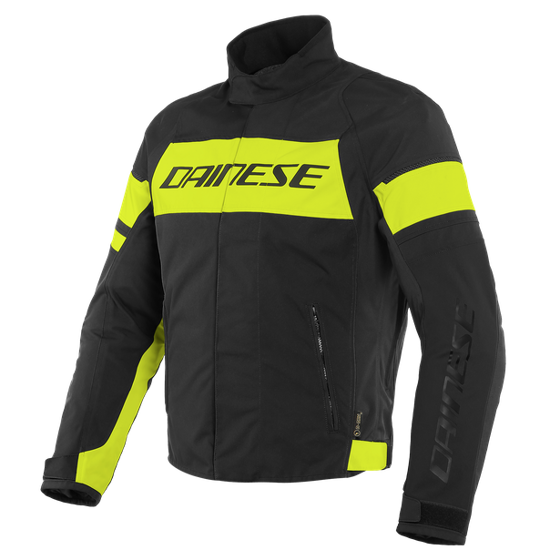 Motorcycle Textil Jacket DAINESE SAETTA D-DRY black/yellow