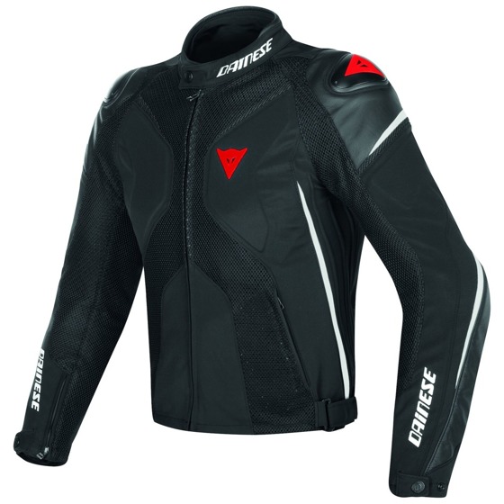 Motorcycle Textil Jacket DAINESE SUPER RIDER D-DRY black/white