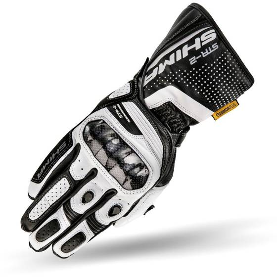 Motorcycle sport gloves SHIMA STR-2 black/white