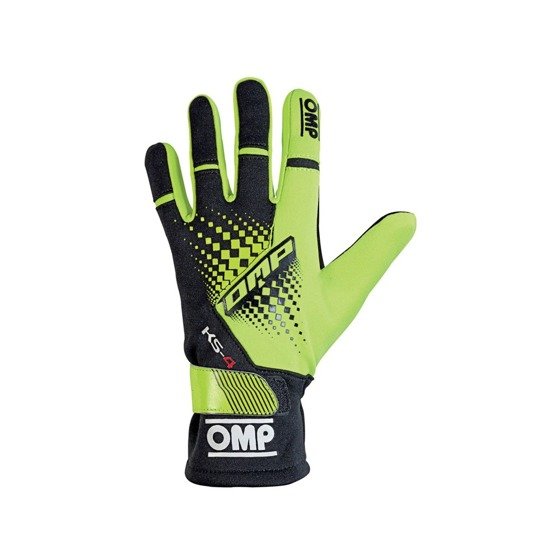 OMP Racing Karting Gloves KS-4 MY19 neon