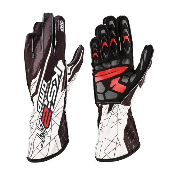 OMP Racing Karting Racing Gloves KS-2 ART black white