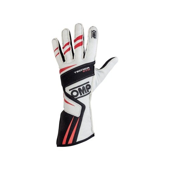 OMP Racing Race & Kart Gloves TECNICA EVO white (FIA Approved)