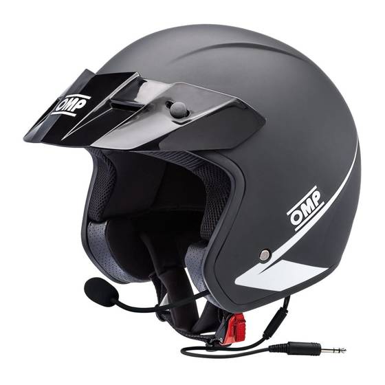 Open Face Helmet OMP Racing STAR-J Intercom black