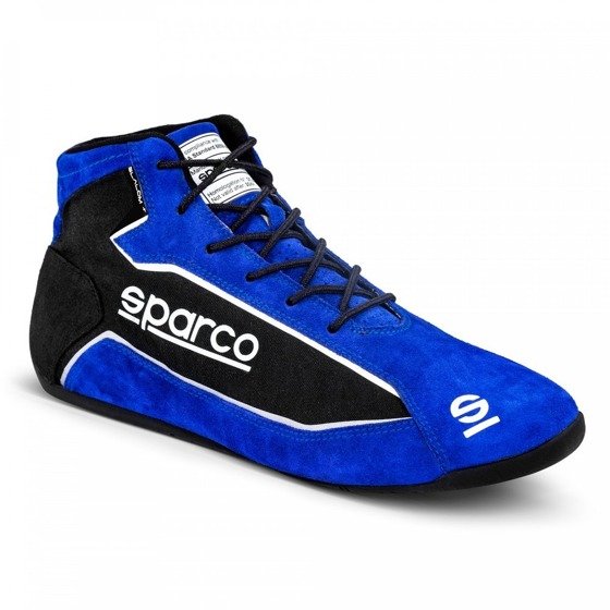 Race Rally Racing Shoes Sparco SLALOM+ (FABRIC&SUEDE) (FIA Approved) blue