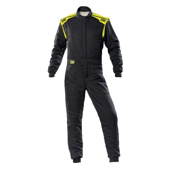 Racing Race Rally Suit OMP Racing FIRST-S (FIA Approved) black yellow