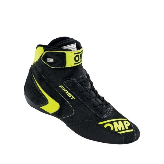 Rally Race Racing Shoes OMP FIRST (FIA Approved) black yellow