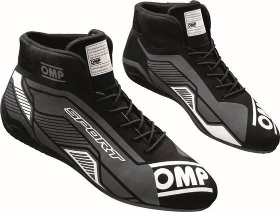 Rally Race Racing Shoes OMP SPORT boots (FIA Approved) black white