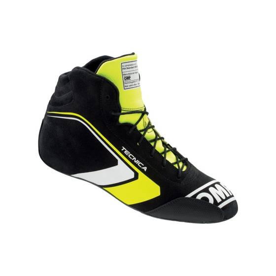 Rally Race Racing Shoes OMP TECNICA SHOES (FIA Approved) black fluo