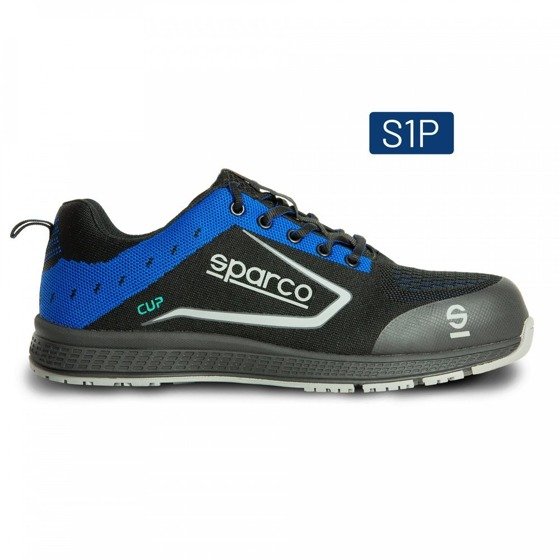 Sparco CUP S1P Safety Mechanics Shoes black blue