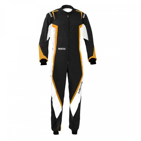 Sparco Kerb Kart Karting Auto Racing Suit (CIK FIA Approved) black orange