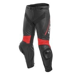 Spodnie motocyklowe skórzane DAINESE DELTA 3 czarno/czerwone