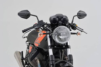 D-MIRROR-7 TYPE-K/ROD RIGHT, ALU.BLACK 1PC E-MARKED, 3 ADAPTERS