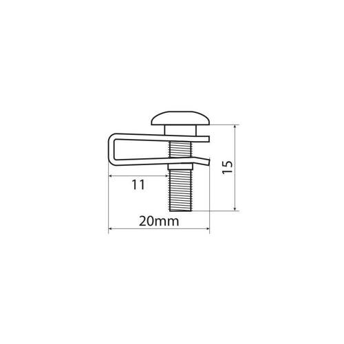 91655 Clip Fit-Kits for fairings (5 MA) - 10 pcs - Silver