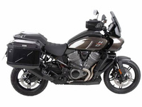 Side carrier cutout stainless steel incl Xplorer black sideboxes for Harley Davidson Pan America (2021-)