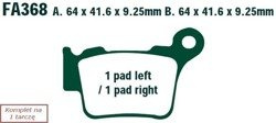 Brake pads EBC MXS368 off-road wyczynowe (set on 1 disk)