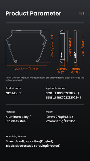 LOBOO Zestaw montażowy GPS BENELI TRK702 (2022-) (10.3.09671.001.01)