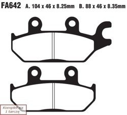 Brake pads EBC FA642R (set on 1 disk)