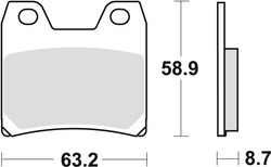 TRW LUCAS BRAKE PADS KH348 ORGANIC YAMAHA FZS 1000 FAZER 01-05, XJR 1300 02-16, REAR (PROMOTION)