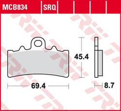 TRW LUCAS ZF KLOCKI HAMULCOWE KH606 ORGANIC BMW G 310GS/R '16-, C 400GT/X '18-, HUSQVARNA SVARTPILEN/VITPILEN 401 '17-, KTM DUKE 125 '11-, DUKE 200 '12-'17, DUKE 250 '17-, 390 ADVENTURE '20-, DUKE 390 '13-, RC 390 '14-, PRZÓD