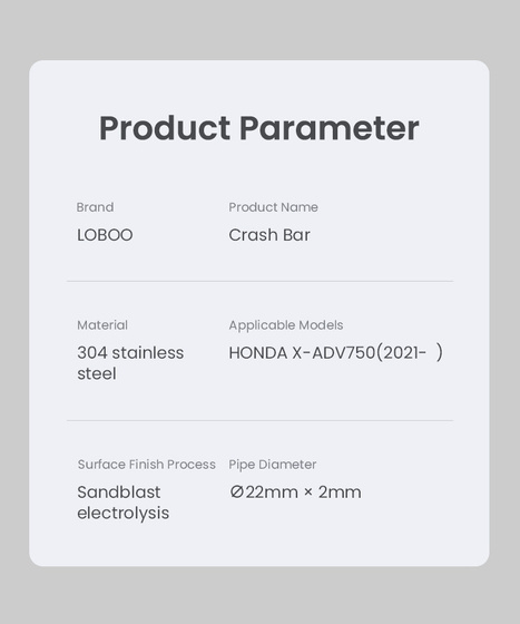 LOBOO Crash Bar do HONDA X-ADV750 (10.3.01332.001.21)