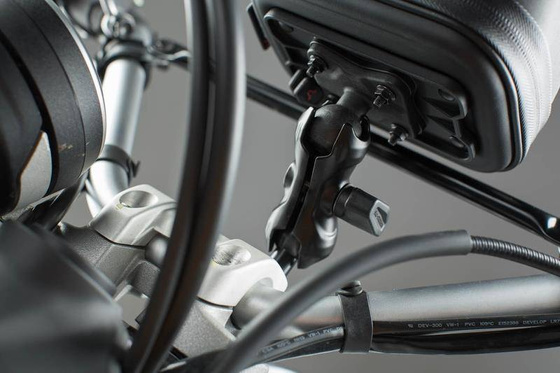 RAMIĘ UCHWYTU KULOWEGO, OBRACANE SW-MOTECH BLACK 2 CALE/5,5CM