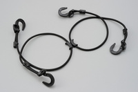 cargo fixing bands, 1000mmx2, black, with X-shaped joint