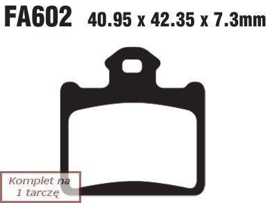 Klocki hamulcowe EBC FA602R (kpl. na 1 tarcze)