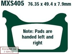 Brake pads EBC EPFA405HH Extreme Pro (set on 1 disk)