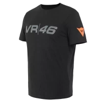 Koszulka Dainese VR46 Pit Lane T-Shirt Czarna/Żółta-Fluo