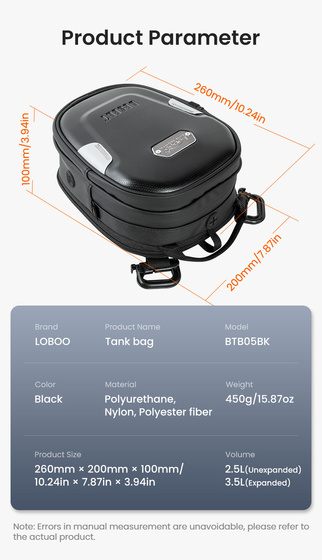 LOBOO Tank bag 2,5-3,5L (10.4.04012.001.01)