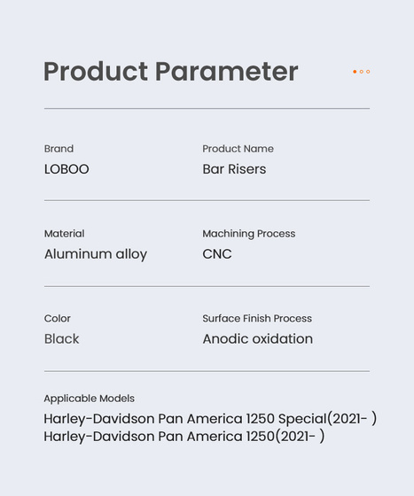 LOBOO Podwyższenie kierownicy do HARLEY-DAVIDSON PAN AMERICA 1250 (2021-) (10.3.02951.001.11)