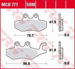 TRW LUCAS ZF KLOCKI HAMULCOWE KH418 SINTER PIAGGIO BEVERLY 125 '10-, MEDELEY 125 '16-, MP3 125 '09-'12, X7 125 '08-'12, XEVO 125 '07-, MEDELEY 150 '16-, MP3 500 '09-, TYŁ, PIAGGIO X9 125 '06-'07, X10 500, X10 350 '12-, PRZÓD/TYŁ