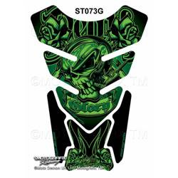 MOTOGRAFIX TANKPAD DEATH OR GLORY GREEN ST073G