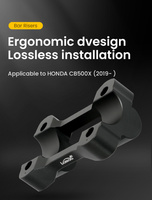 LOBOO Podwyższenie kierownicy do HONDA CB500X (2019-), HONDA NX400 (2024-) (10.3.02292.001.11)