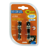 90179 Led screws, blue light, 2 pcs – Black