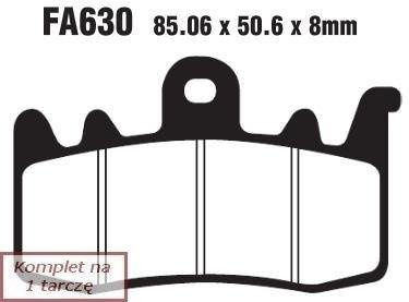 Brake pads EBC GPFAX630HH torowe/profesjonalne (set on 1 disk)