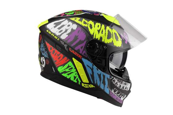 Kask Motocyklowy LAZER RAFALE Mexicana (kol. Czarny - Multikolor) rozm. XS