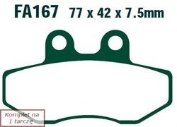 Klocki hamulcowe EBC FA167 (kpl. na 1 tarcze)