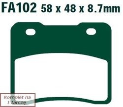 Klocki hamulcowe EBC FA102 (kpl. na 1 tarcze)