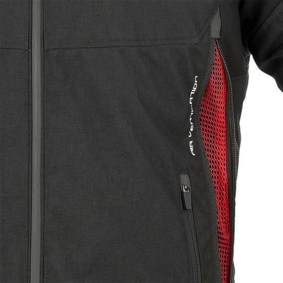 Kurtka motocyklowa BUSE Rico czarno-czerwona 5XL