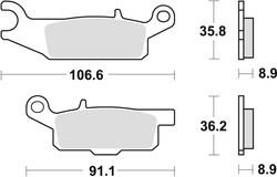 TRW LUCAS BRAKE PADS KH446 SINTER OFFROAD YAMAHA YFM 550 GRIZZLY 09-, YFM 700 GRIZZLY 07-, REAR